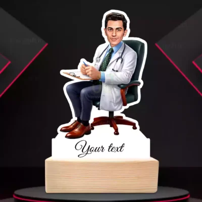 Personalized Psychologist Caricature Gift, Custom Mental Health Professional Showpiece Standee Gift