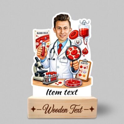 Standee Gift For Hematologist Doctor, Personalized Caricature For Hematologist